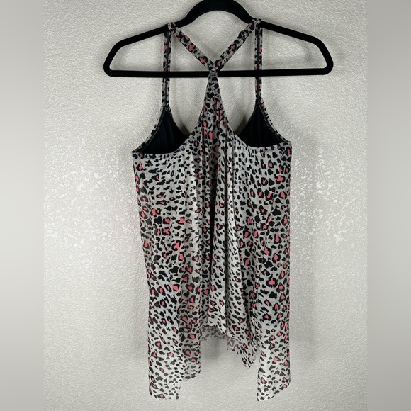 Coco Reef Women's Tankini Leopard Print Summer Vacation Swim Top Size 34DD - Picture 2 of 3